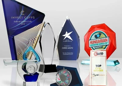 Custom Glass Trophies & Awards Printing