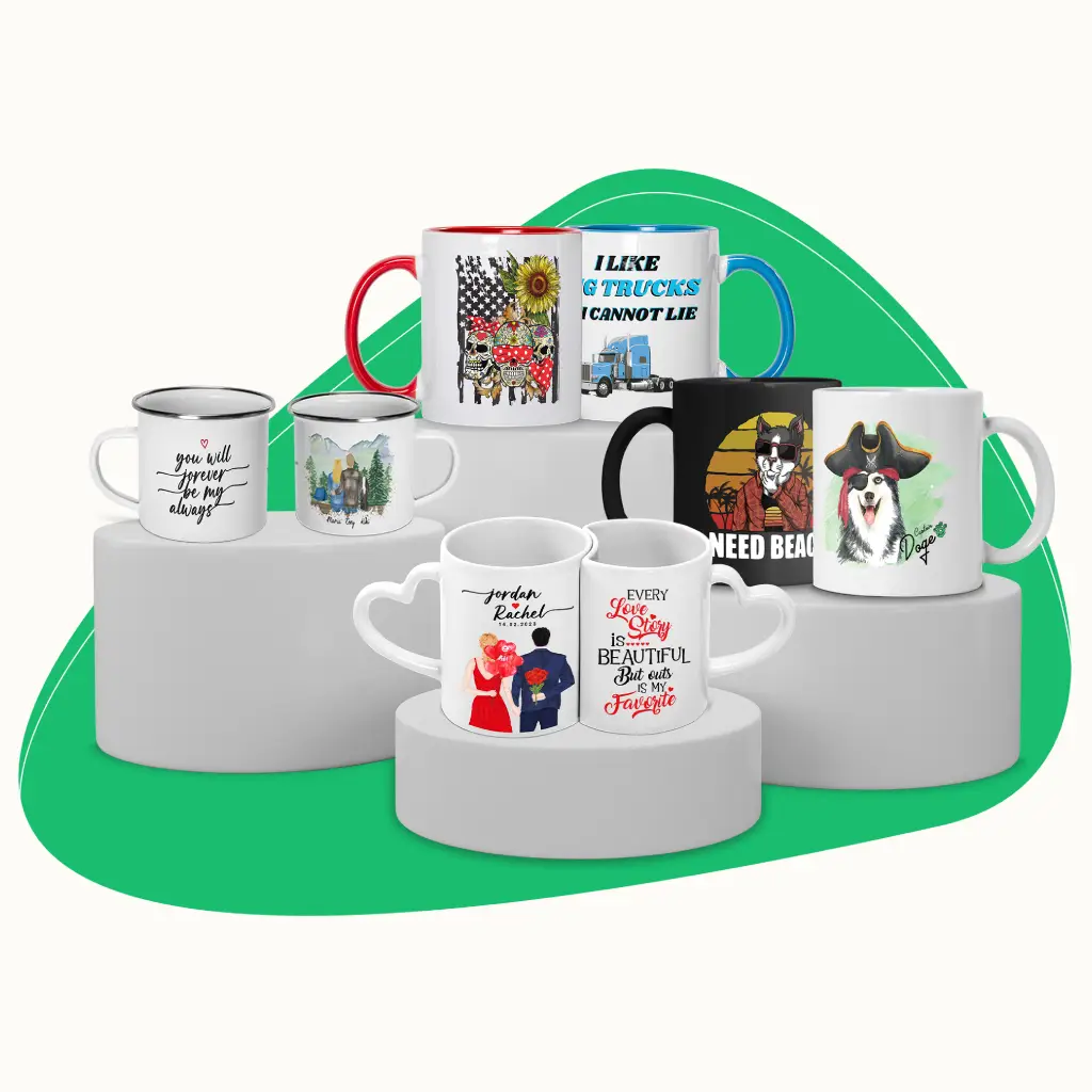 Personalize Mugs Printing - Cups with Branding Supplier in Abu Dhabi UAE by Tawasul Advertising and Marketing Agency تواصل للإعلان Popular UAE National Day Gifts Items