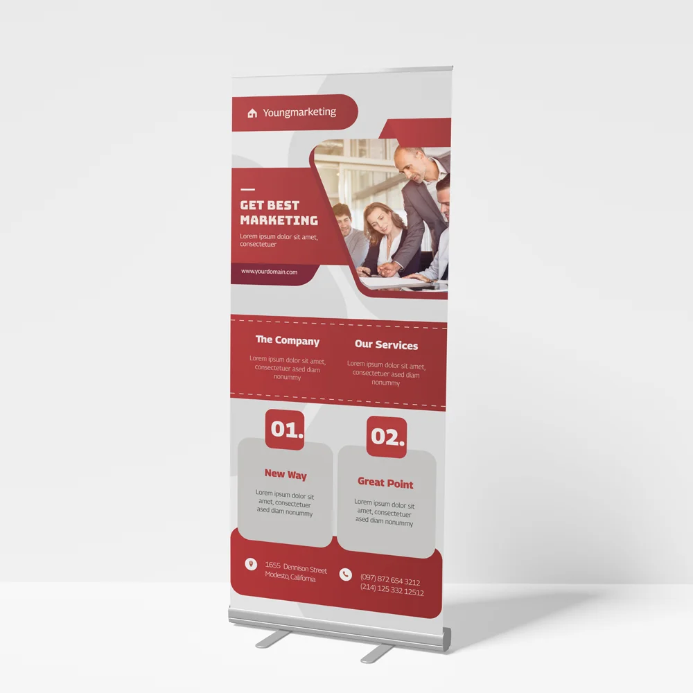 Roll-Up Printing Services in Abu Dhabi UAE - Tawasul Advertising and Marketing Agency تواصل للإعلان